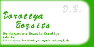 dorottya bozsits business card